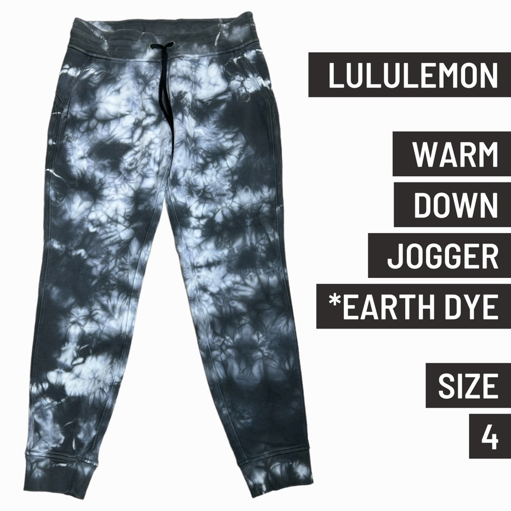 Lululemon Women's size 4 Warm Down Jogger *Earth Dye Earth Dye Stone